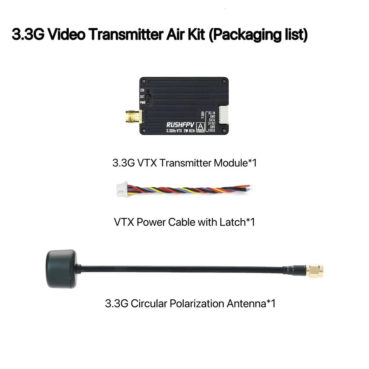 RUSHFPV 3.3G 2W VTX Transmitte - Fpv Drone Transmitter review and price