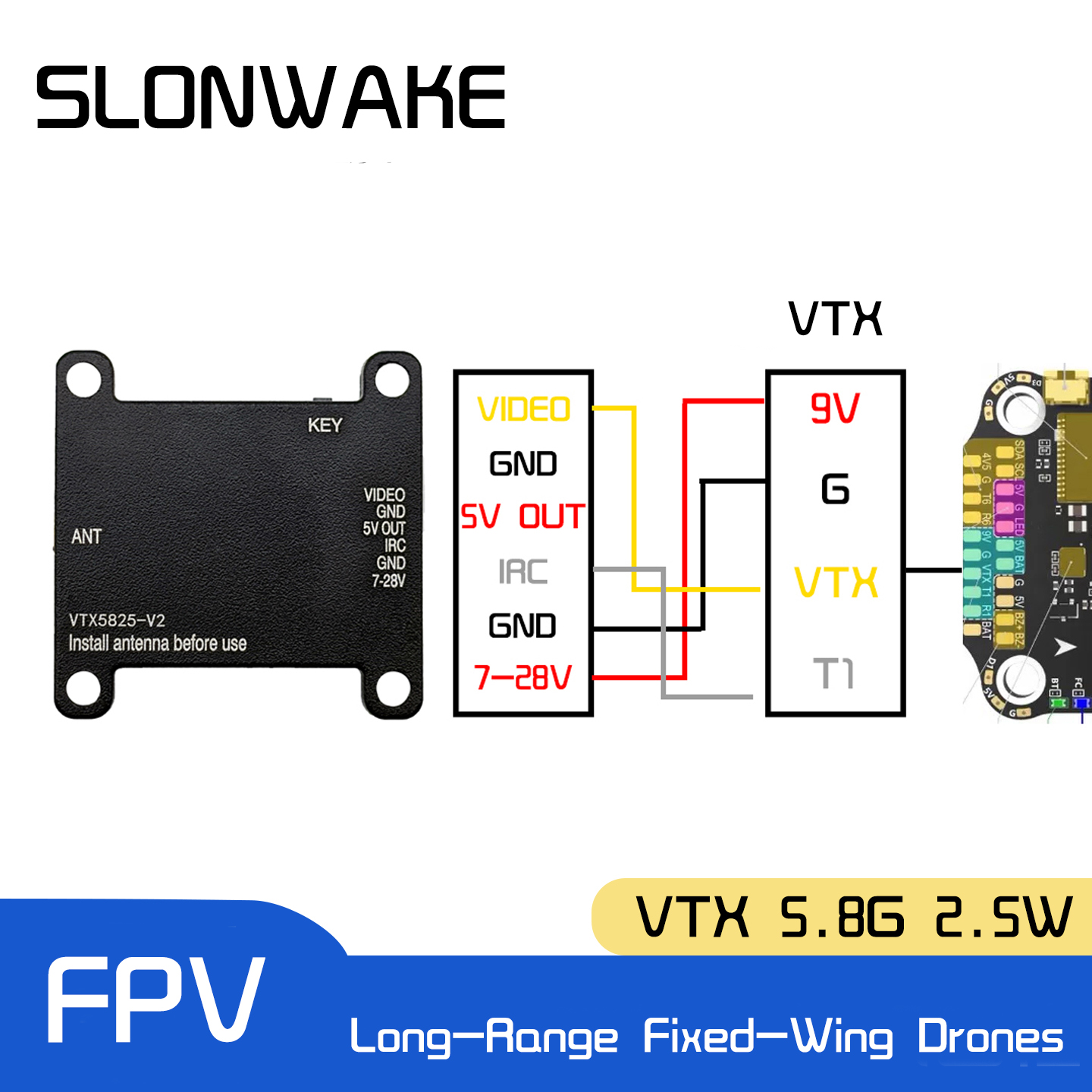 SLONWAKE 5.8G 48CH FPV Transmi - Fpv Drone Transmitter review and price